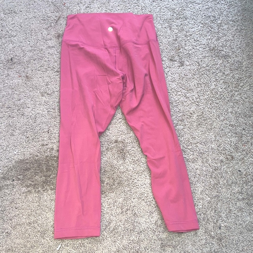 Pink lululemon align cropped leggings